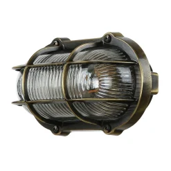 Hot Lido Antike Außenlampe Wand Echt-Messing SKIATHOS