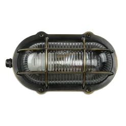 Hot Lido Antike Außenlampe Wand Echt-Messing SKIATHOS