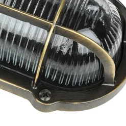 Hot Lido Antike Außenlampe Wand Echt-Messing SKIATHOS