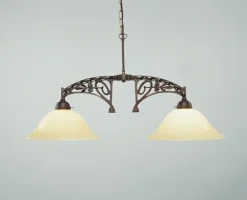 Sale Berliner Messingleuchten Antike Hängeleuchte Messing Glas Elfenbein E27 86 cm