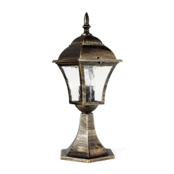 Outlet Rabalux Antike Sockellampe Außen TOSCANA E27 Gold IP43