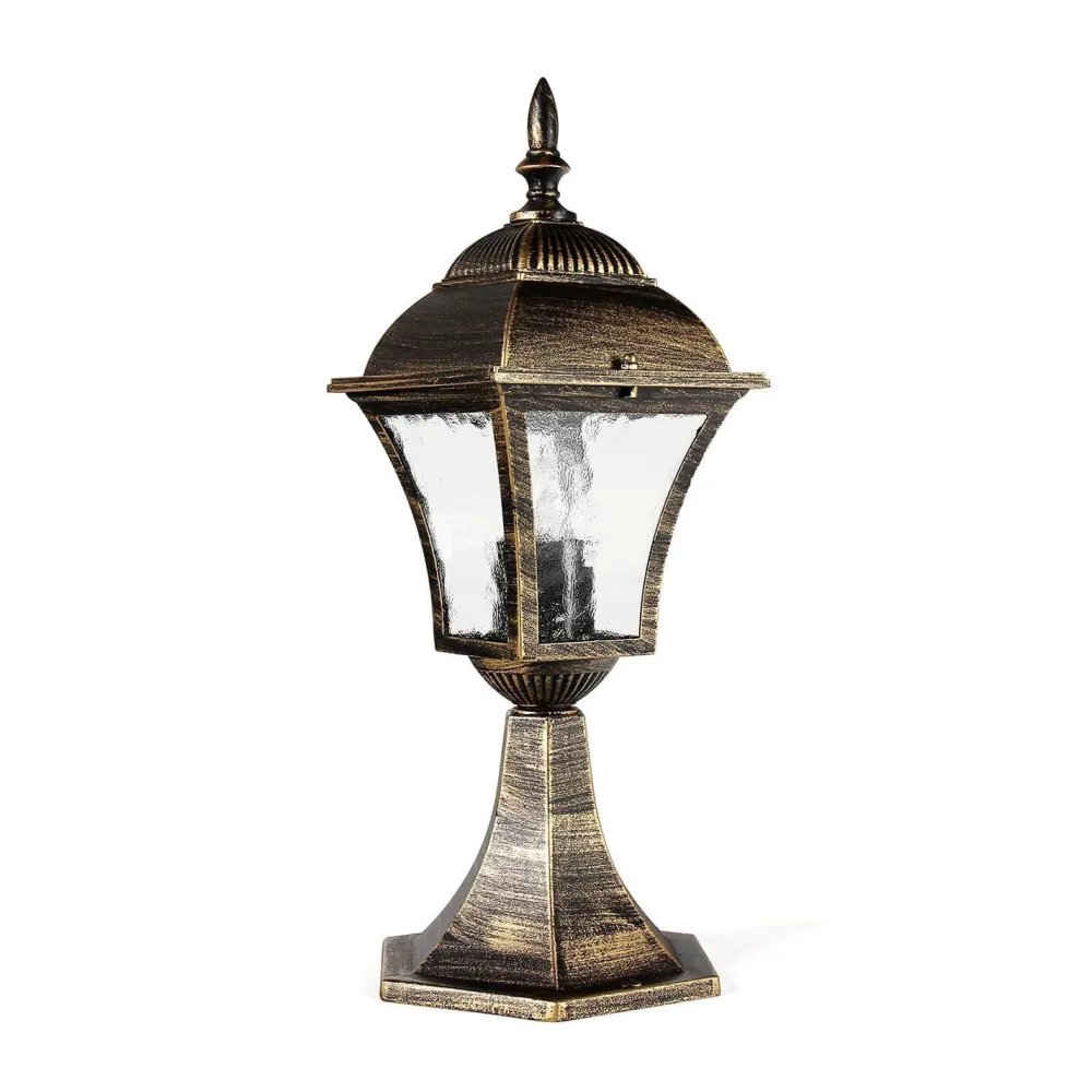 Outlet Rabalux Antike Sockellampe Außen TOSCANA E27 Gold IP43