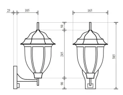Online Rabalux Antike Wand Außenleuchte Nizza mit Sensor