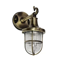 Lido Antike Wandlampe Echt Messing für Außen SANTORIN* Rustikale Lampen|Metall Lampen