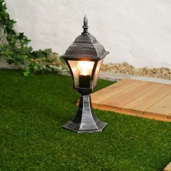 Rabalux Antike Wegeleuchte Garten TOSCANA Silber regenfest* Rustikale Lampen|Wegeleuchten