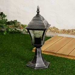 Rabalux Antike Wegeleuchte Garten TOSCANA Silber regenfest* Rustikale Lampen|Wegeleuchten
