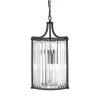 Outlet Searchlight Art Déco Pendelleuchte Schwarz Ø 26 cm Kristall 2x E14