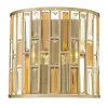 Best Elstead Art Déco Wandlampe PRISM Blattsilber Design Lampe