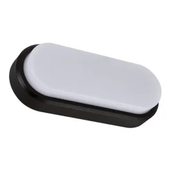 Strühm Außen Deckenlampe LED Schwarz Weiß IP65 4100 K oval* Badezimmer Lampe|Feuchtraumleuchten