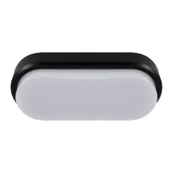 Strühm Außen Deckenlampe LED Schwarz Weiß IP65 4100 K oval* Badezimmer Lampe|Feuchtraumleuchten