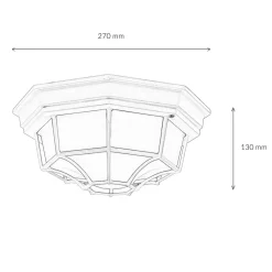 Easylight Außen Deckenleuchte E27 wetterfest Ø27cm MILANO* Rustikale Lampen|Feuchtraumleuchten