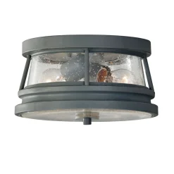 New Elstead Außen Deckenleuchte SAMMY Grau antik Glas IP44