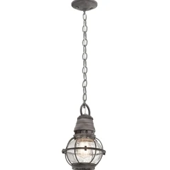 Elstead Außen Hängeleuchte LOUIS Glas Stahl IP44 Vintage* Vintage Lampen|Hängeleuchten Außen