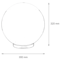 New SU-MA Außen Kugellampe Ø30 cm Weiß IP44 E27