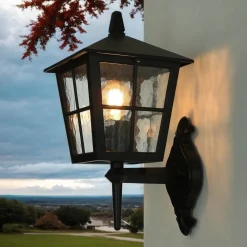 Sale Elstead Außen Laterne Schwarz Aluminium IP43 Rustikal LUDGER