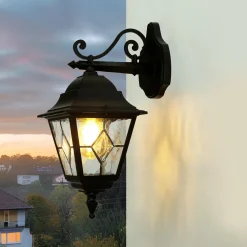 Elstead Außen Laterne Schwarz Rustikal IP43 Haustür Hof* Rustikale Lampen|Vintage Lampen