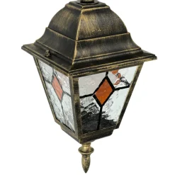 Easylight Außen Pendelleuchte Gold Antik SALZBURG Tiffany Stil* Rustikale Lampen|Hängeleuchten Außen