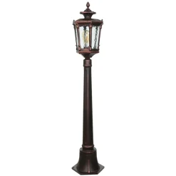 Nowodvorski Außen Stehlampe Bronze Antik Ornament Glas E27 AMUR* Rustikale Lampen|Wegeleuchten