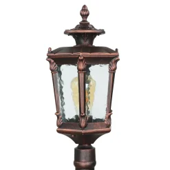 Nowodvorski Außen Stehlampe Bronze Antik Ornament Glas E27 AMUR* Rustikale Lampen|Wegeleuchten