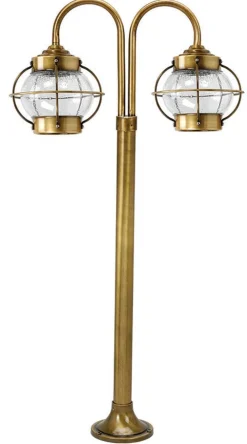Lido Außen Stehlampe Messing Maritim H:85cm Garten* Außenleuchten Antik|Außenleuchten Messing