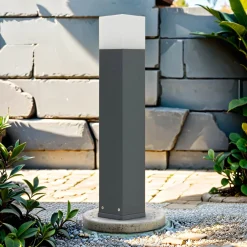 SU-MA Außen Stehleuchte Anthrazit IP44 wetterfest 58cm* Metall Lampen|Moderne Außenleuchten