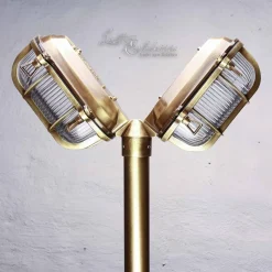 Sale Lido Außen Stehleuchte Antik 2-flmg aus Echt-Messing