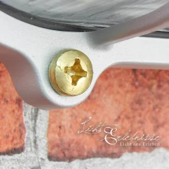 Lido Außen Wandlampe Grau aus Echt-Messing SKIATHOS* Rustikale Lampen|Metall Lampen