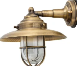 Best Lido Außen Wandlampe Messing Glas Maritim IP43 Hof Haus