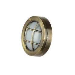 Online Lido Außen Wandlampe Messing Maritim rund IP64 Haus Tür