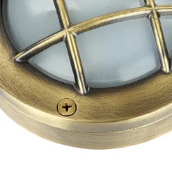 Online Lido Außen Wandlampe Messing Maritim rund IP64 Haus Tür