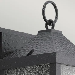 Hot Elstead Außen Wandlampe Schwarz Aluminium IP44 Rustikal