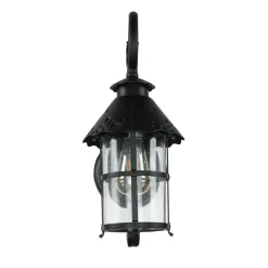 SU-MA Außen Wandlampe Schwarz regenfest Rustikal TOURNAI* Metall Lampen|Rustikale Lampen