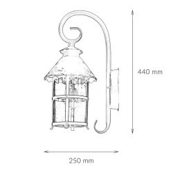 SU-MA Außen Wandlampe Schwarz regenfest Rustikal TOURNAI* Metall Lampen|Rustikale Lampen