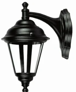 Lido Außen Wandlampe Schwarz Rustikal Aluminium IP44 ELEANOR* Außenleuchten Antik|Außenwandleuchten