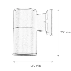 Nowodvorski Außen Wandleuchte Anthrazit IP44 E27 Ø11cm H:21cm* Led Außenleuchten|Moderne Außenleuchten