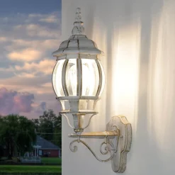 Outlet Easylight Außen Wandleuchte BREST in Weiß Gold IP44