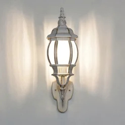 Outlet Easylight Außen Wandleuchte BREST in Weiß Gold IP44