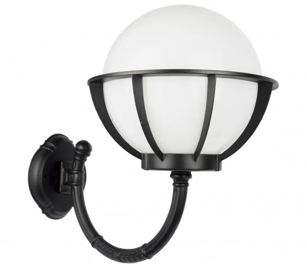 Clearance SU-MA Außen Wandleuchte Kugel Schirm Schwarz Weiß IP43