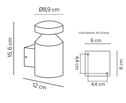SU-MA Außen Wandleuchte LED Anthrazit IP44 Edelstahl* Außenwandleuchten|Feuchtraumleuchten