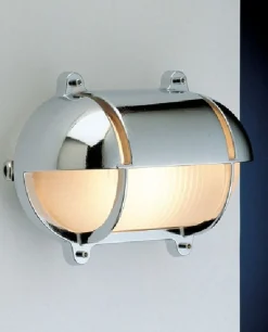 Laura Suardi Außen Wandleuchte LED Chrom IP54 Messing Maritim* Lampen Aus Aller Welt|Rustikale Lampen