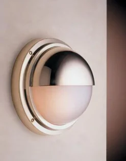 Laura Suardi Außen Wandleuchte LED Messing Schiff IP54 TATI