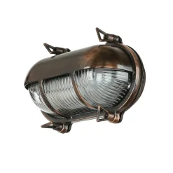 Lido Außen Wandleuchte Messing massiv Glas IP64 E27 Weiß* Rustikale Lampen|Metall Lampen