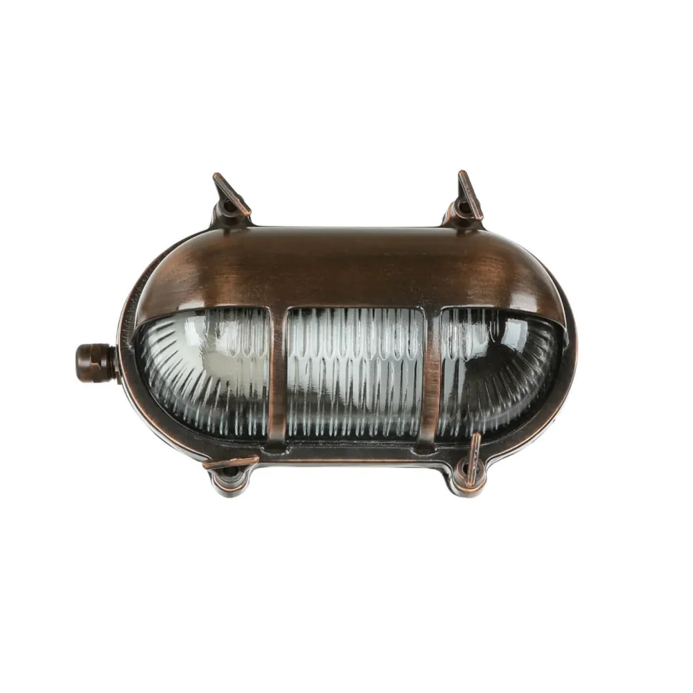 Lido Außen Wandleuchte Messing massiv Glas IP64 E27 Weiß* Rustikale Lampen|Metall Lampen