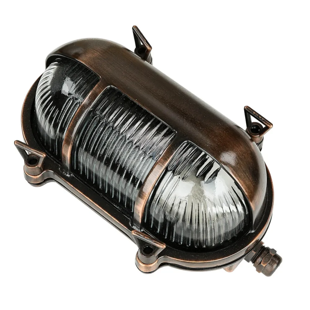 Lido Außen Wandleuchte Messing massiv Glas IP64 E27 Weiß* Rustikale Lampen|Metall Lampen