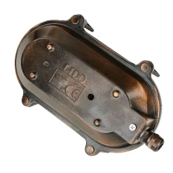 Lido Außen Wandleuchte Messing massiv Glas IP64 E27 Weiß* Rustikale Lampen|Metall Lampen