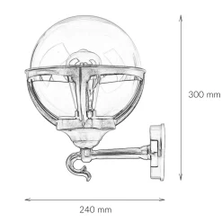 Sale Lido Außen Wandleuchte Messing Vintage IP43 Haus Hof