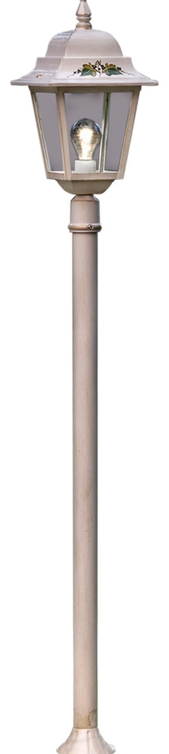 Ferroluce Außenlampe Aluminium B: 21,5 cm 144 cm hoch IP43 E27* Metall Lampen|Rustikale Lampen