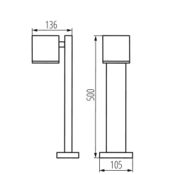Kanlux Außenlampe Anthrazit Aluminium 50 cm Garten weg* Moderne Lampen|Wegeleuchten