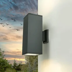 Discount SU-MA Außenlampe Anthrazit Up Down IP54 eckig 30cm