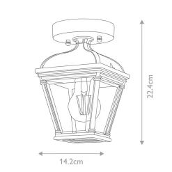 New Elstead Außenlampe E27 IP44 Vintage Decke Eingang CHELTENHAM